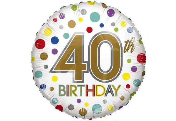 ECO - Birthday - 40 - 18 inch - Kaleidoscope