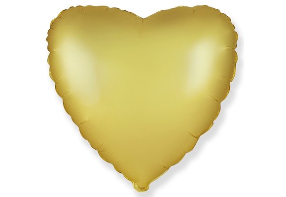 Heart - Gold  Satin Pastel - FX18"/45cm- 5 pcs