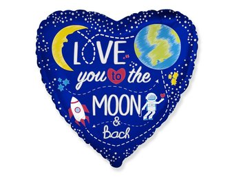 Heart - Love You to the Moon & Back - FX18"/45cm