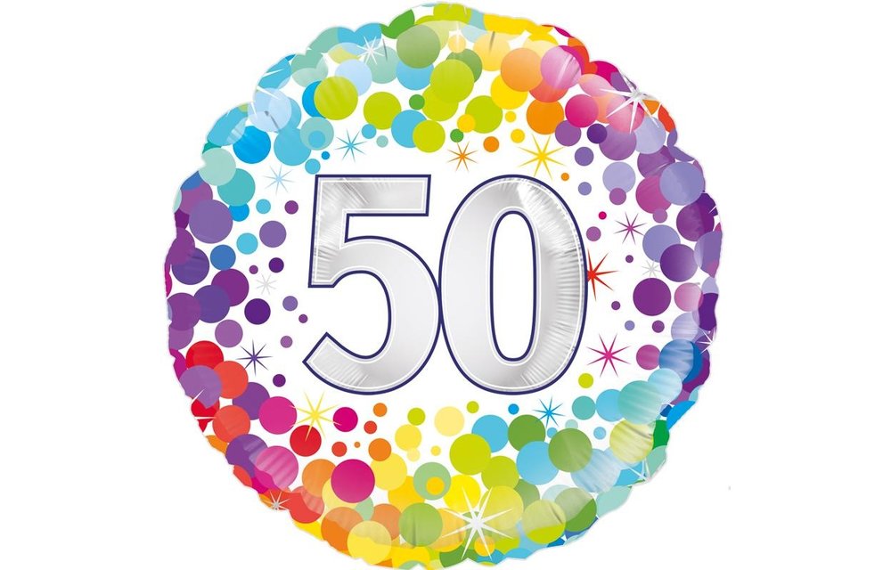 Birthday Colourful Confetti - 50 - O45cm
