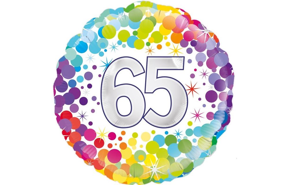 Birthday Colourful Confetti - 65 - O45cm