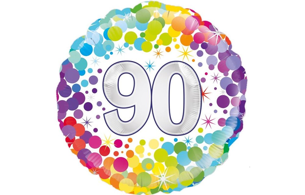 Birthday Colourful Confetti - 90 - O45cm
