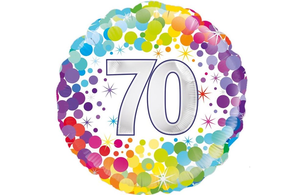 Birthday Colourful Confetti - 70 - O45cm
