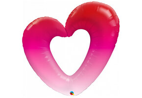 Heart Open - Pink Ombre - Q42"/107cm
