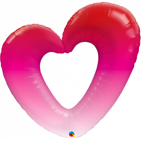Heart Open - Pink Ombre - Q42"/107cm
