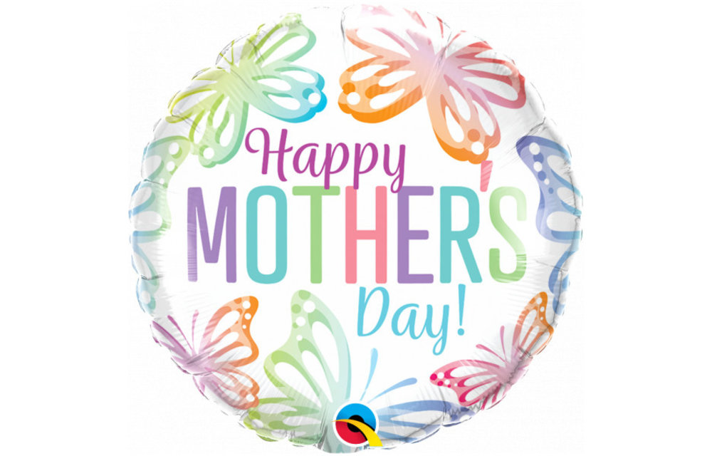 Mother's Day Pastel Butterflies - 18 inch - Qualatex