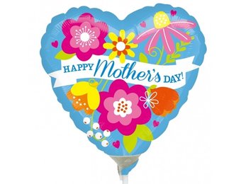 MICRO - Heart Happy Mothersday Blue - 9 inch - Anagram - VOL