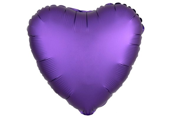 Heart - Satin Luxe Purple - A18"/45cm