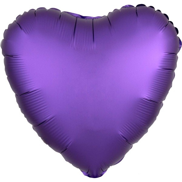 Heart - Satin Luxe Purple - A18"/45cm