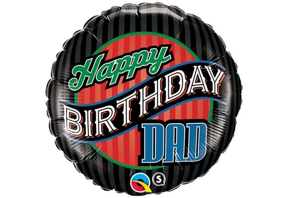 Birthday - Dad Stripes - 18 inch - Qualatex
