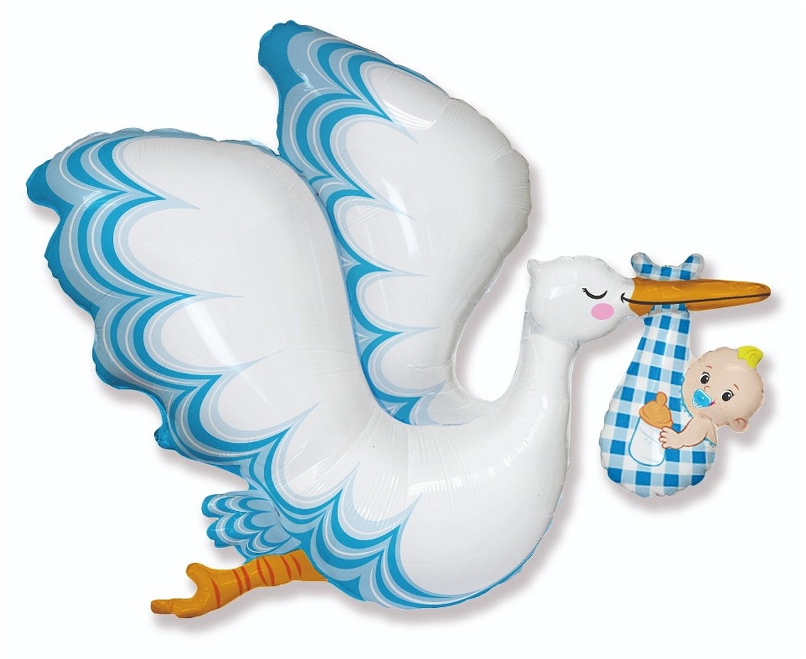 Baby Boy Ooievaar - Blue FX 24"/61cm