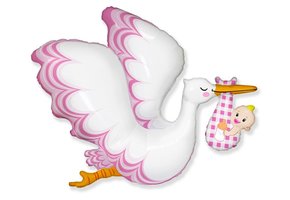 Baby Girl Ooievaar - Pink - 24 inch - Flex