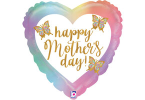 Heart - Happy Mothersday Opal Butterflies - B18"/45