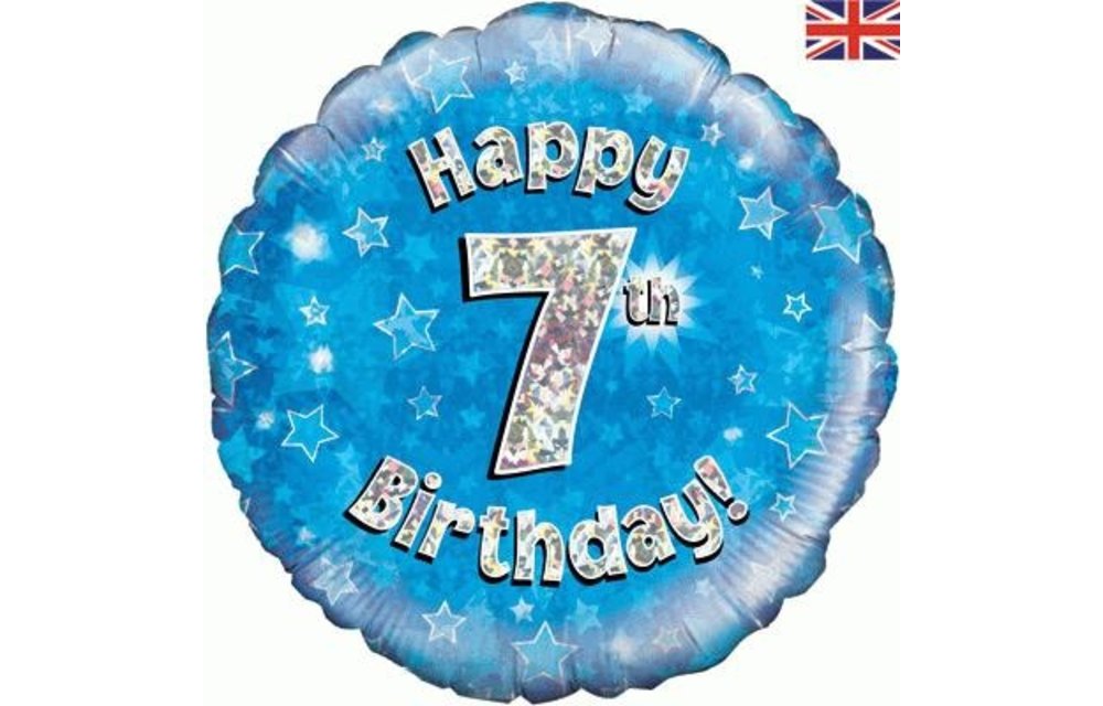 Birthday Blue Holographic - 7- O45cm