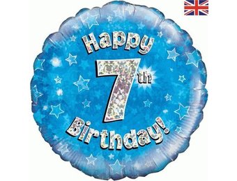 Birthday - Blue Holographic - 7- 18 inch - Oaktree