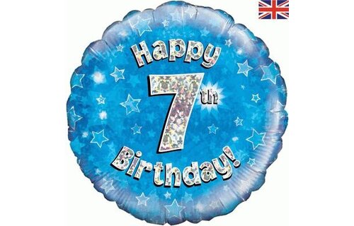 Birthday - Blue Holographic - 7- 18 inch - Oaktree