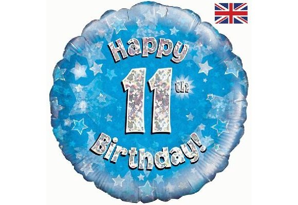 Birthday Blue Holographic - 11 - O45cm