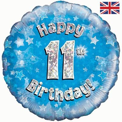 Birthday Blue Holographic - 11 - O45cm