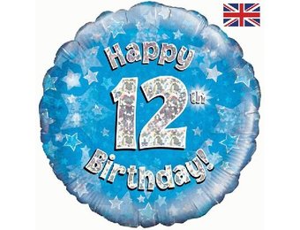 Birthday - Blue Holographic - 12 - 18 inch - Oaktree