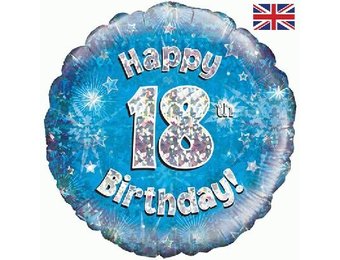 Birthday - Blue Holographic - 18 - 18 inch - Oaktree