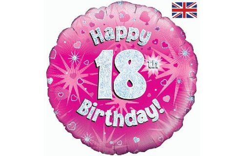 Birthday Pink Holographic - 18 - O18"/45cm
