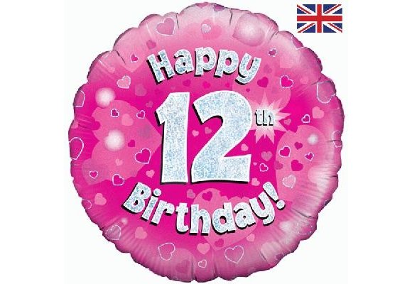 Birthday - Pink Holographic - 12  - 18 inch - Oaktree