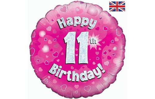 Birthday - Pink Holographic - 11 - 18 inch - Oaktree