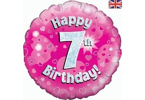 Birthday Pink Holographic - 7 - O18"/45cm