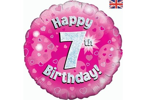 Birthday Pink Holographic - 7 - O18"/45cm