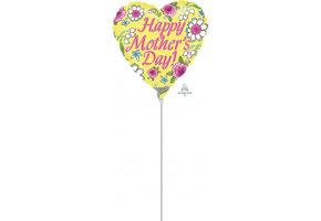 MICRO - Heart Happy Mothersday Yellow - 9 inch - Anagram