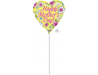 MICRO - Heart Happy Mothersday Yellow - 9 inch - Anagram