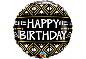 Birthday - Geometric Print - 18 inch - Qualatex