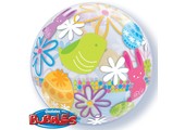 BUBBLE Easter Spring Bunnies & Flowers - 22"/56cm
