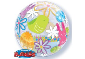 BUBBLE Easter Spring Bunnies & Flowers - 22 inch - Qualatex