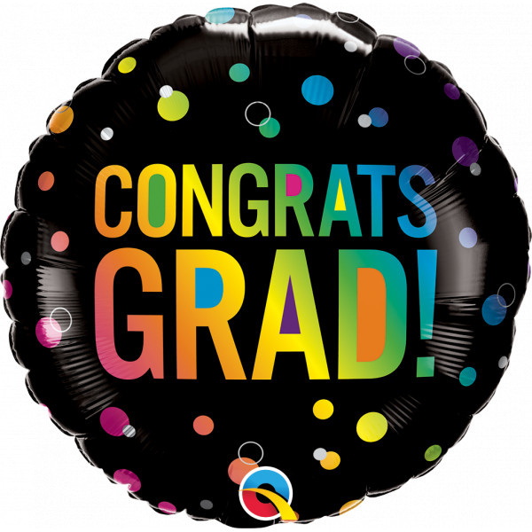Congrats Grad Ombre Dots - Q18"/45cm