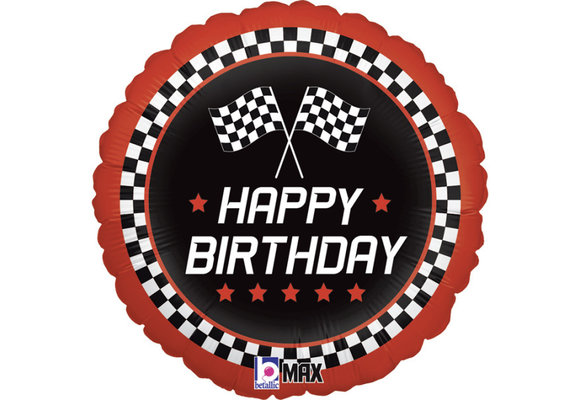Birthday - Checkered Flag - 18 inch - Grabo