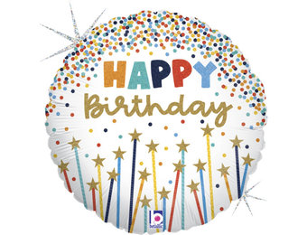 Birthday Star Candles Holographic - G18"/45cm