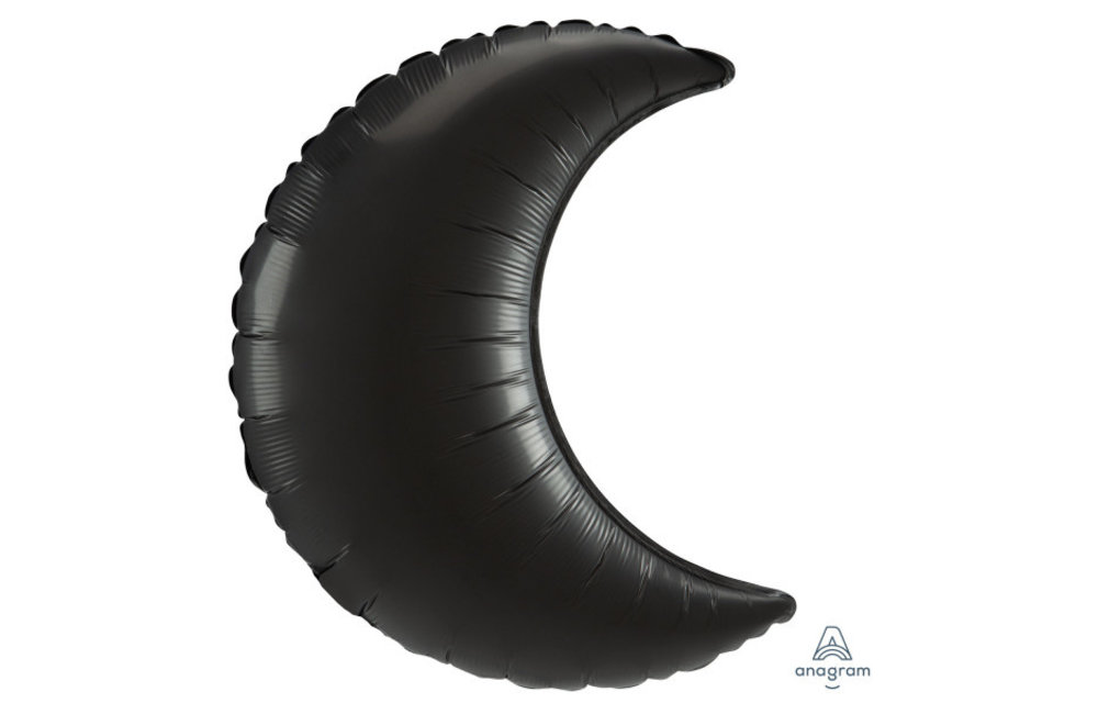 Crescent Moon - Satin Luxe Black - 26 inch - Anagram - 3 stuks