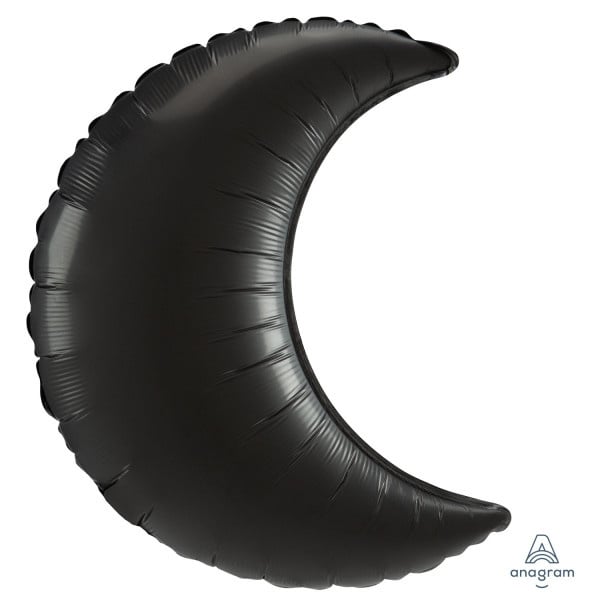 Crescent Moon - Satin Luxe Black - 26 inch - Anagram - 3 stuks