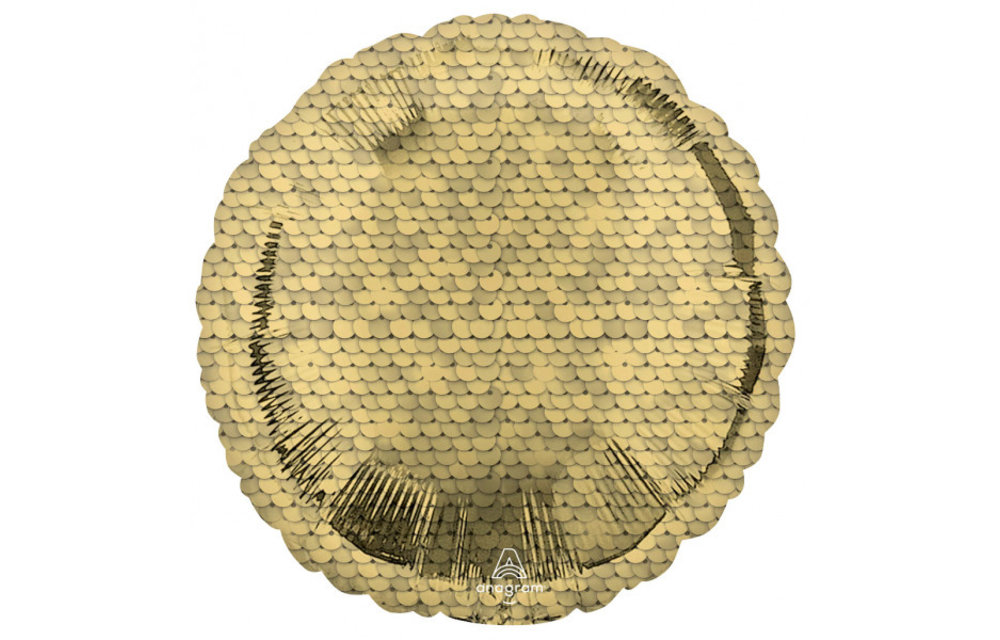 Round - Gold - Pailletten - 18 inch - Anagram