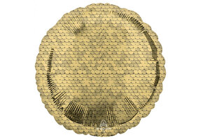Round - Gold - Pailletten - 18 inch - Anagram