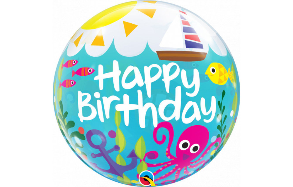 BUBBLE Birthday Maritime Fun - 22 inch - Qualatex
