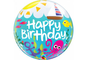 BUBBLE Birthday Maritime Fun - 22 inch - Qualatex