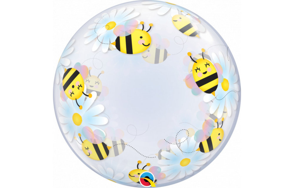 DECO BUBBLE - 24 inch - Sweet Bees & Daisies - Qualatex