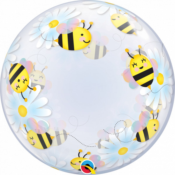 DECO BUBBLE - 24 inch - Sweet Bees & Daisies - Qualatex