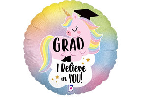Glitter Pastel Unicorn Grad Holographic - 18 inch - Betallic