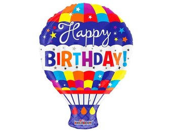 SALE > Birthday - Hot Air Balloon - 18 inch - Kaleidoscope