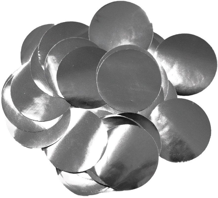 Confetti 25mm - Metallic Silver - 100 gram