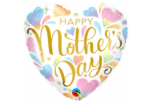 SALE > Heart Mother's Day Pastel Hearts-18 inch-Qualatex.