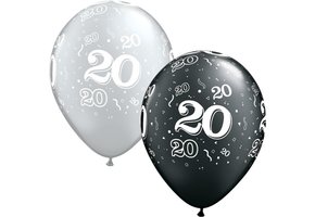 Q.11 - Cijfer 20 - PRL Onyx Black & Silver - 25 Stuks